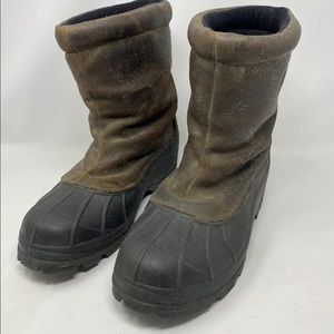 Sorel Boots Womens 12 Leather Winter Snow Insulated Brown Waterproof Pull On Lia